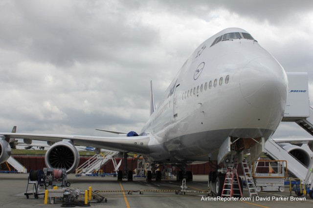 The 1500th Boeing 747 sitting on the flight line at Paine Field