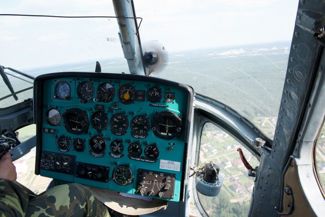 The flight deck of an MI-2. Shame the units are metric it just confuses me. Photo - Bernie Leighton | AirlineReporter.com 