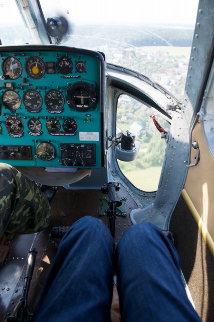 Leg room on the front seat of an Mi-2. Photo - Bernie Leighton | AirlineReporter.com 