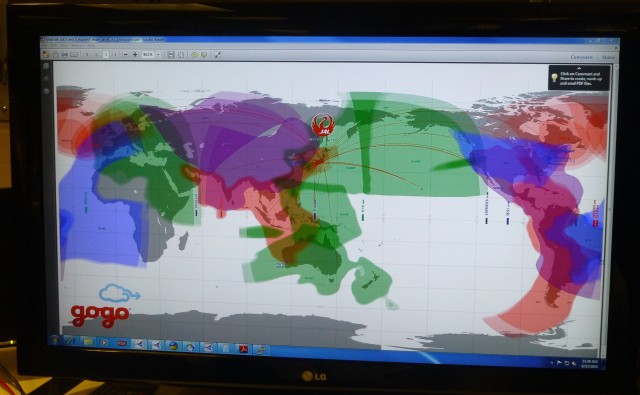 Gogo satellite coverage network example - Photo: Blaine Nickeson | AirlineReporter