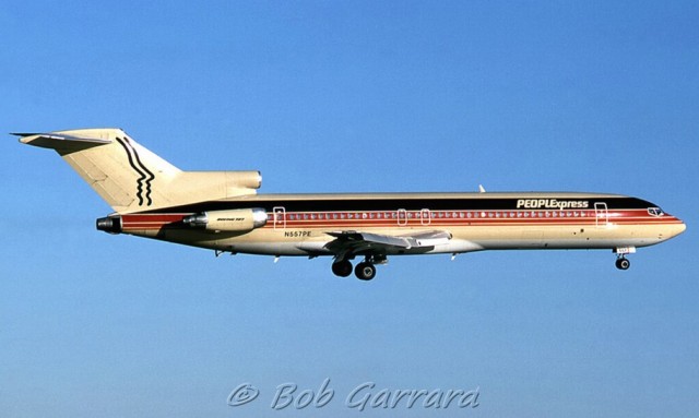 The old PeopleExpress Boeing 727 - Photo: Bob Garrard.