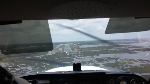 Here we are on short final approach back in KSGJ.