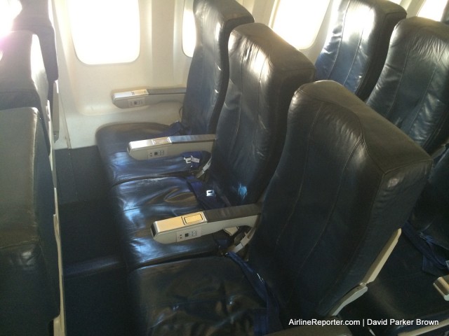 Standard economy seating in the Sun Country 737