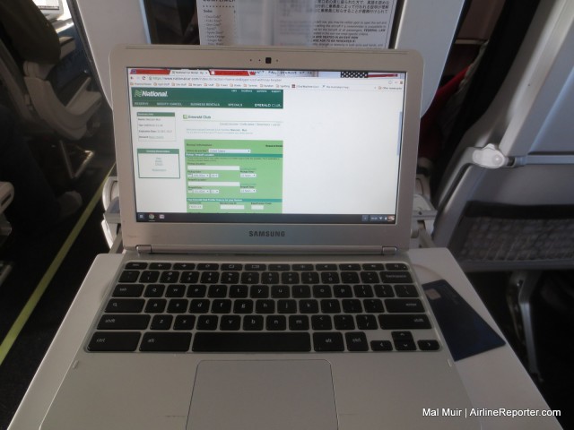 Using GoGo online meant that I could book my travel on the way to the destination