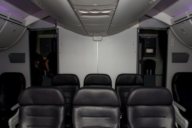The Air New Zealand Premium Economy Cabin is in a 2-3-2 layout. Photo - Bernie Leighton | AirlineReporter.com