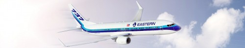 A Boeing 737-800 in Eastern Air Lines' livery - Image: EAL