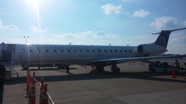 Walking off the plane at Akron-Canton Regional Airport (KCAK) in Northeast Ohio - Photo: Steven Paduchak