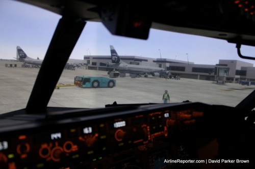 Taxiing at Seattle Tacoma International Airport. The attention to detail was amazing.