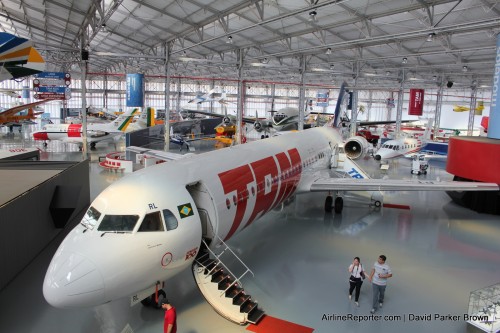 The TAM Museum has quite the impressive collection. You can go into the TAM Fokker 100.