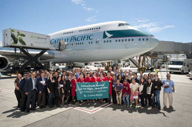 Saying goodbye to Cathay's 747s in North America. Photo - Cathay Pacific Airways 