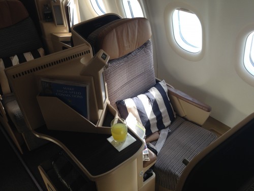The upgraded business class seat on-board the A330-200 Photo: Jacob Pfleger | AirlineReporter
