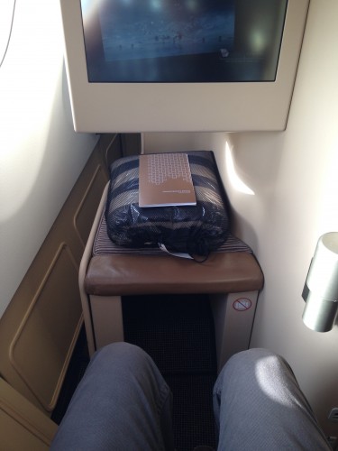 Seat Pitch is good but the width could be better, especially in lie-flat mode  Photo: Jacob Pfleger | AirlineReporter