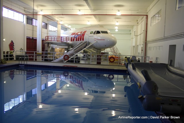 TAM Airlines' flight training area - with pool