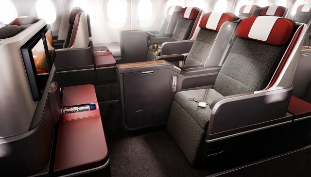 New Business Class as shown in the A350 will be similar in the 777 - Image: TAM Airlines