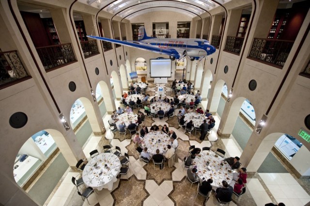 Cathay Pacific's 747-400 Farewell luncheon took place in San Francisco Airport's museum.  Photo - Cathay Pacific.