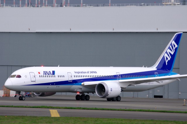 The first 787-9 for All Nippon Airways seen at Boeing Field while conducting tests for Boeing - Photo: Mal Muir | AirlineReporter.com