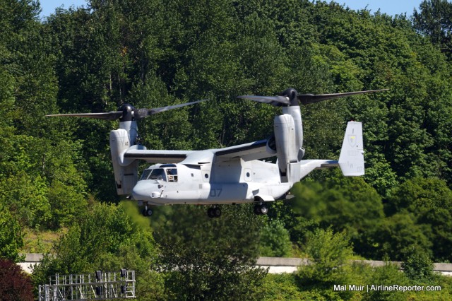 A MV-22B Osprey on Approach to Boeing Field