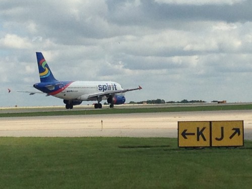 Spirit's N502NK Airbus A319. Photo: Joe McBride KC Aviation Dept.