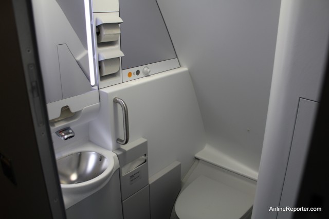 Crew lavatory located in the front of the A380 - Photo: David Parker Brown