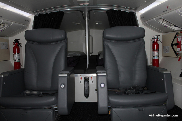 This is the pilot's rest area in the upper front of an Air New Zealand Boeing 777-300ER - Photo: David Parker Brown
