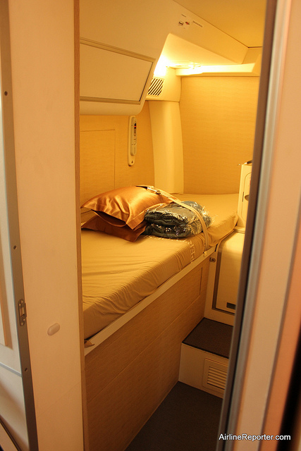 Pilot's rest area in a Singpoare Airbus A380 - Photo: David Parker Brown