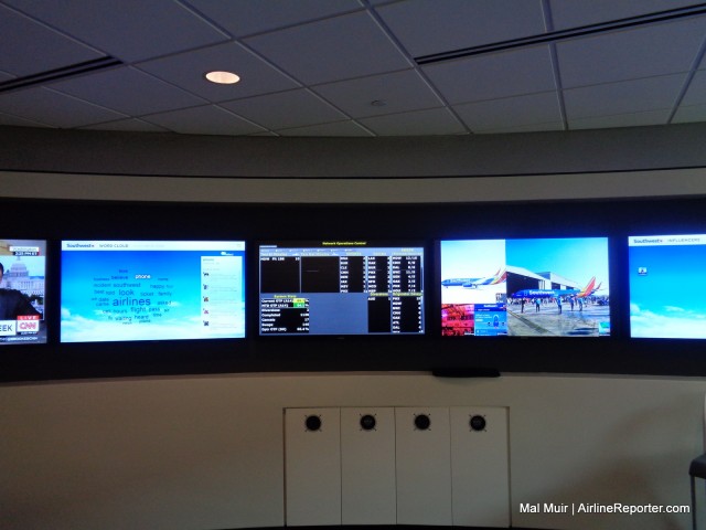 The Wall Mounted Screens of the new Southwest Airlines Listening Center