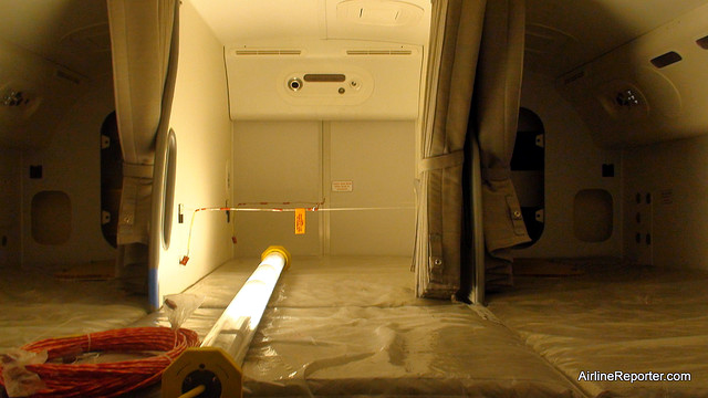This is in the third Boeing 787 ever made, ZA003. It is still in process of being worked on - Photo: David Parker Brown
