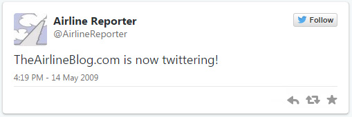 How cute. Our first Tweet - made when our name was different