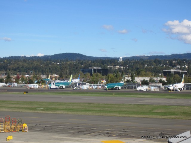 A couple of 737s awaiting their first flight at Renton.