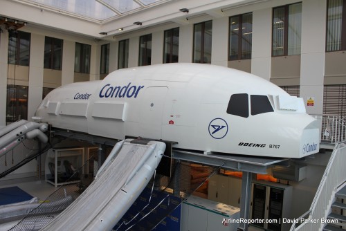 The Condor 767 crew trainer located in Frankfurt