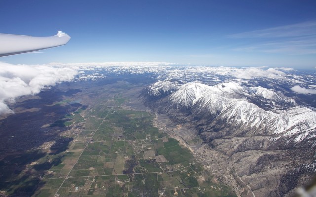 Another amazing photo by Gordon Boettger, from 26,000 feet over the Carson Valley, during a glider wave flight.