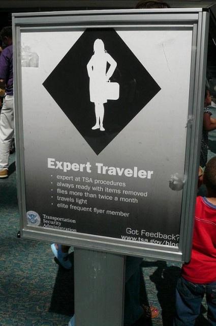 TSA Expert Traveler Podium. Photo: Michael Gray 