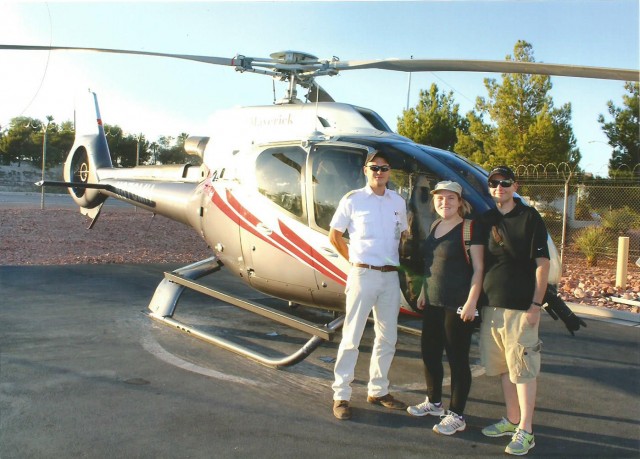 Heidi, Myself & our Maverick Helicopter Tone prior to boarding our flight - Photo: Maverick Helicopters