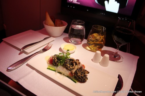 The sesame crusted prawn was kind on the eyes and the pallet.