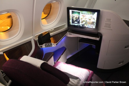 The Business Class product on the Airbus A380 for Qatar Airways