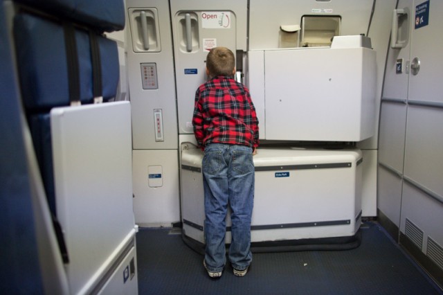 Despite a windows-shut order to protect the secrecy of the route to the North Pole, a boy attempts to steal a look.