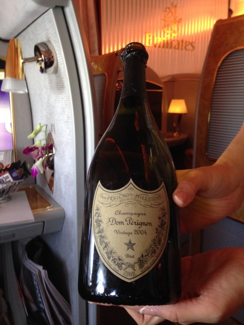 Dom Perignon at 0545AM? Yes please! Photo: Jacob Pfleger | AirlineReporter