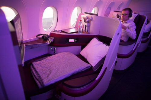 A Business Class Seat on the A350. Photo by Jeremy Dwyer-Lindgren / JDL Multimedia.