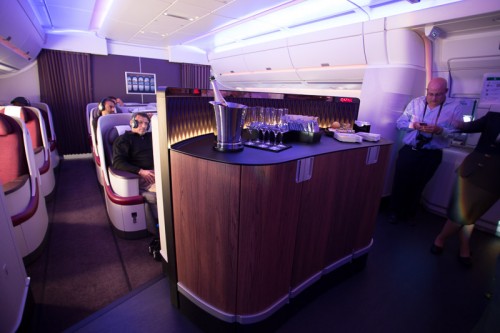 The Qatar A350 Bar. Photo by Jeremy Dwyer-Lindgren / JDL Multimedia