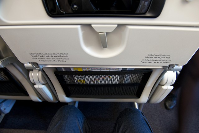 Qatar Airways offers a generous 32" seat pitch in Economy on board their A350s. Photo - Bernie Leighton | AirlineReporter