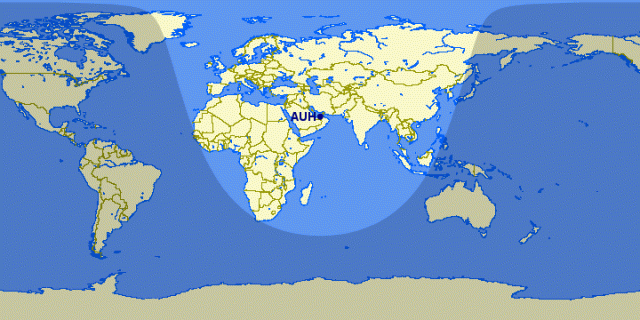 4000nm from Abu Dhabi. Image: Great Circle Mapper