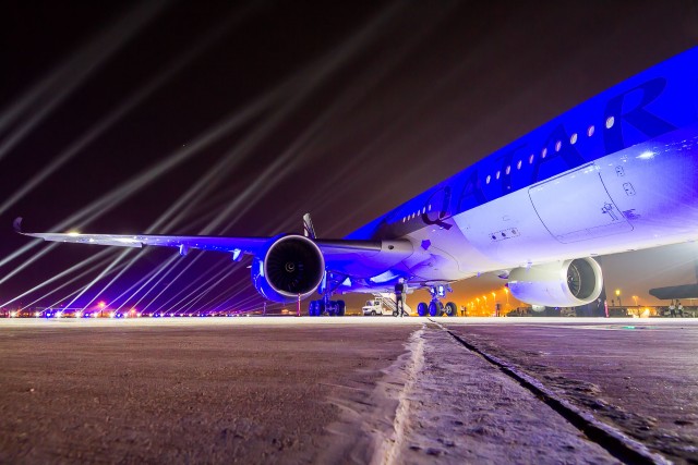 Great use of coloured light projections made for some fun shots Photo: Jacob Pfleger | AirlineReporter