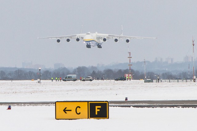 "Mriya on short final in Ostrava Photo: Jacob Pfleger | AirlineReporter "