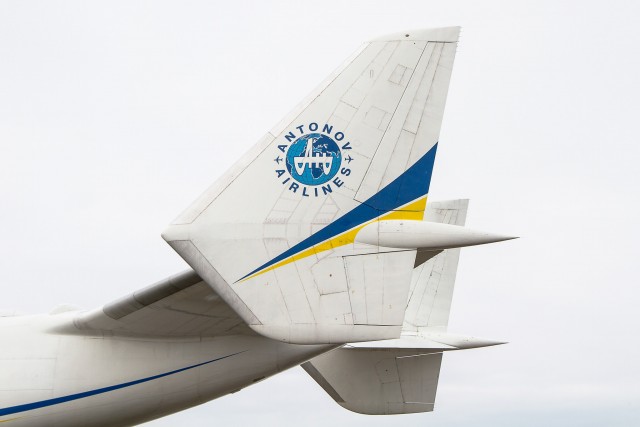 "The unique rudder design of the AN-225 to improve air-flow when carrying Buran Photo: Jacob Pfleger | AirlineReporter "
