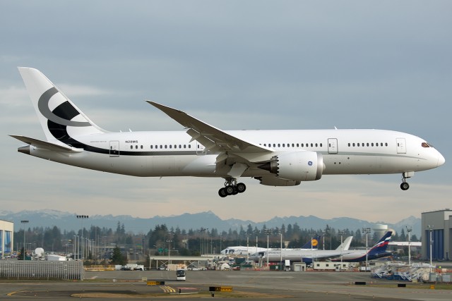 A 787-8 VIP like this one could be the perfect bargain for the US Air Force.  Just imagine this plane in Air Force VIP livery - Photo: Bernie Leighton