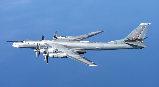 A Tu-95MS off the coast of Scotland. Photo - United Kingdom Ministry of Defense. 