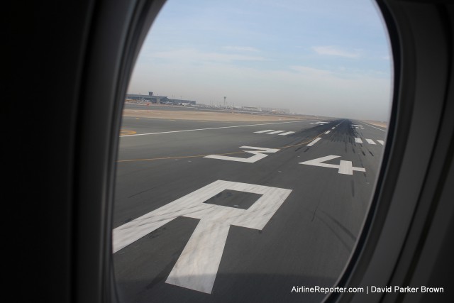 Lining up for take off from Doha