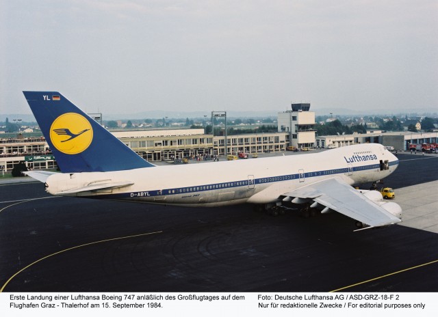 An early Lufthansa Boeing 747-200 seen here in at Graz Thalerhof in Austria - Photo: Lufthansa