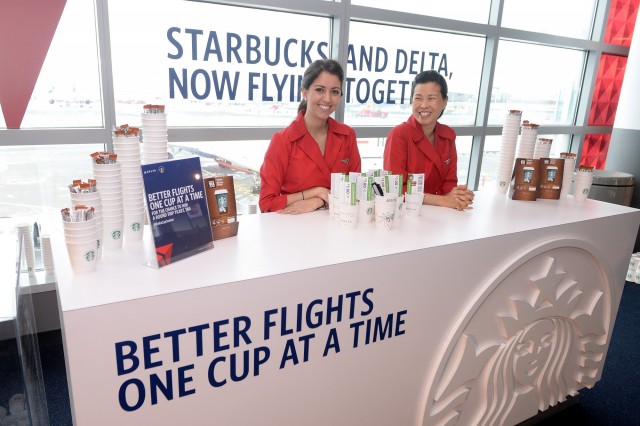 Delta signs Starbucks as their new Coffee provider - Image: Starbucks