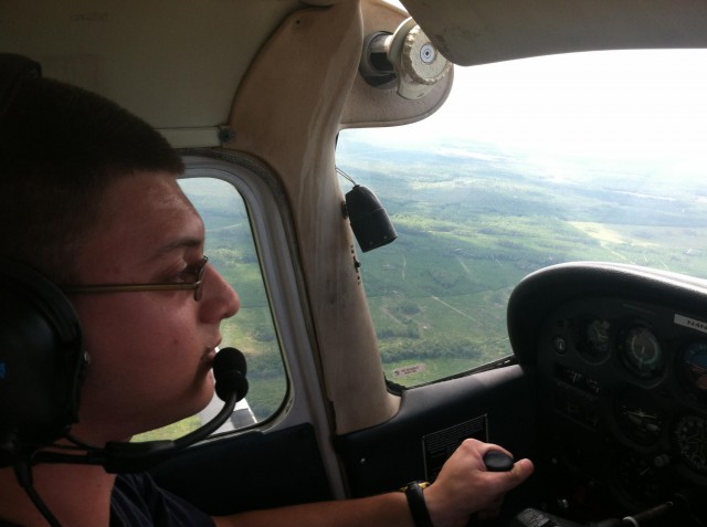 My first flight. Nervous and excited - Photo:  Zachary Azzarito